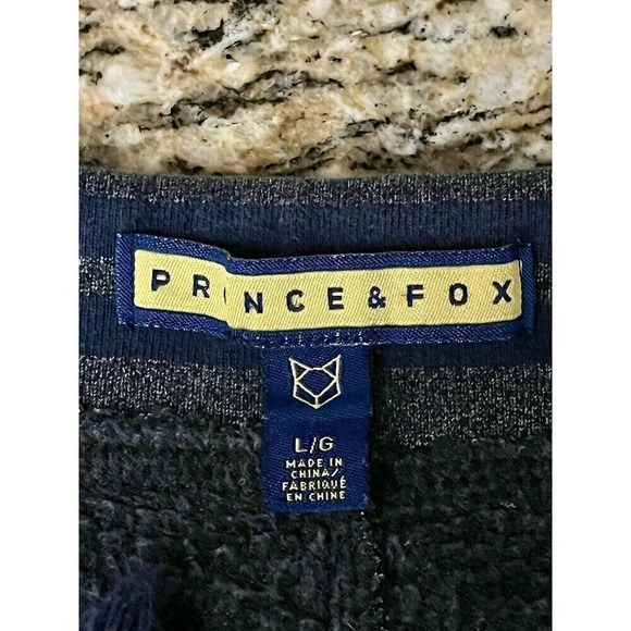 Prince Fox Gray Sweat Shorts Fleece Charcoal Midnrise Classic Modest Preppy L - Picture 7 of 10